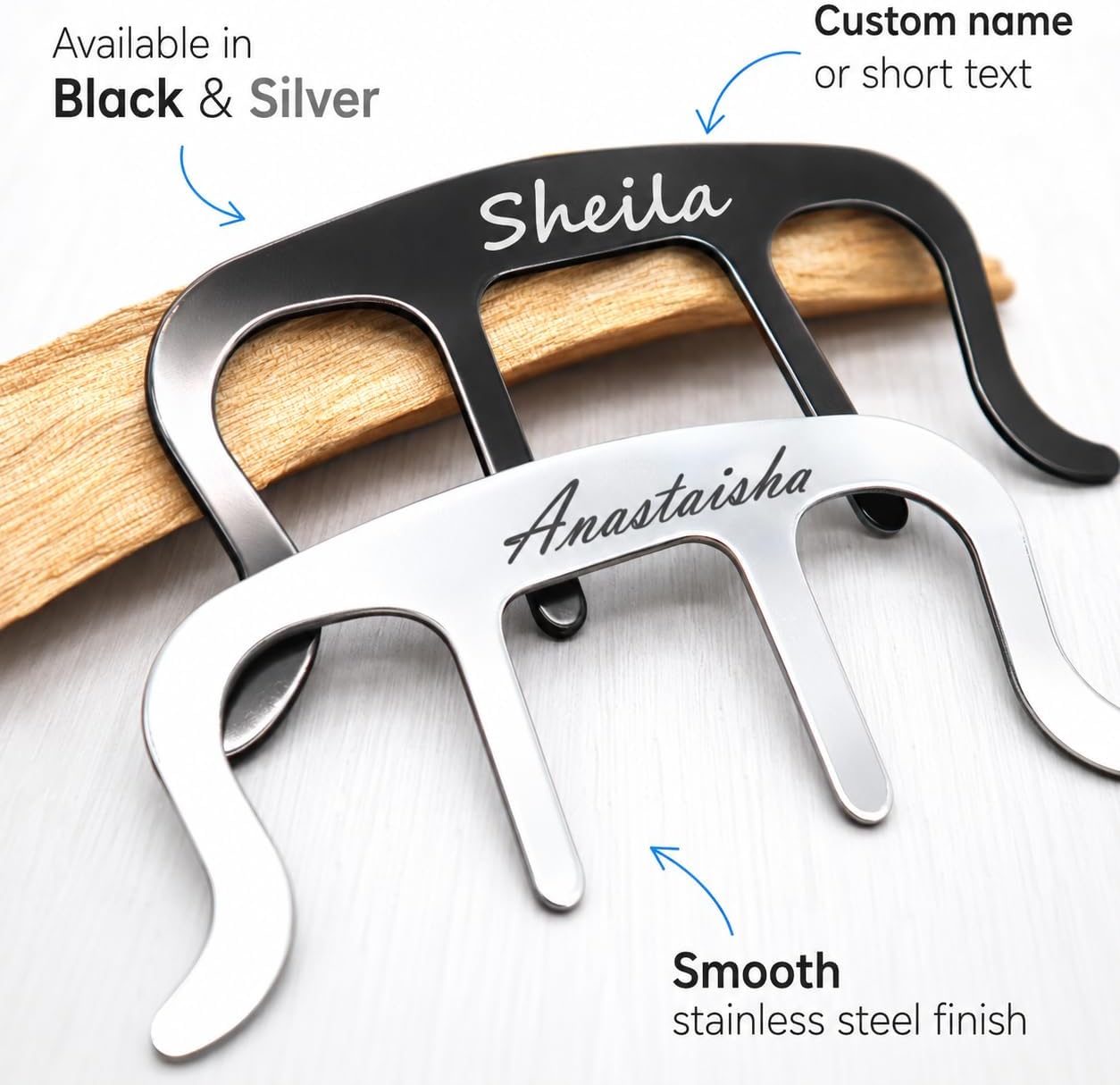 Personalized Music Page Holder Clip With Custom Engraved Message To Give As Gifts To Music Piano Teacher, Musical Students, Musicians And Music Lover (Silver)