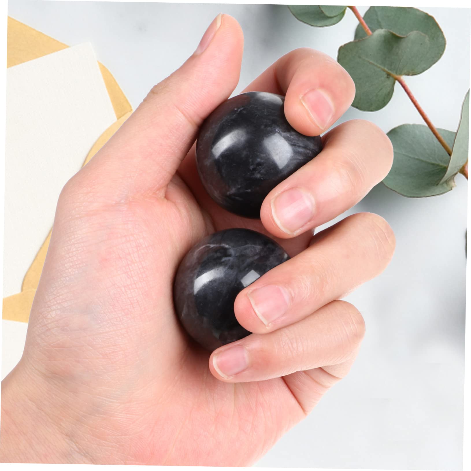 Bolas de Mármol Redondas 2 Juegos para Masaje de Manos