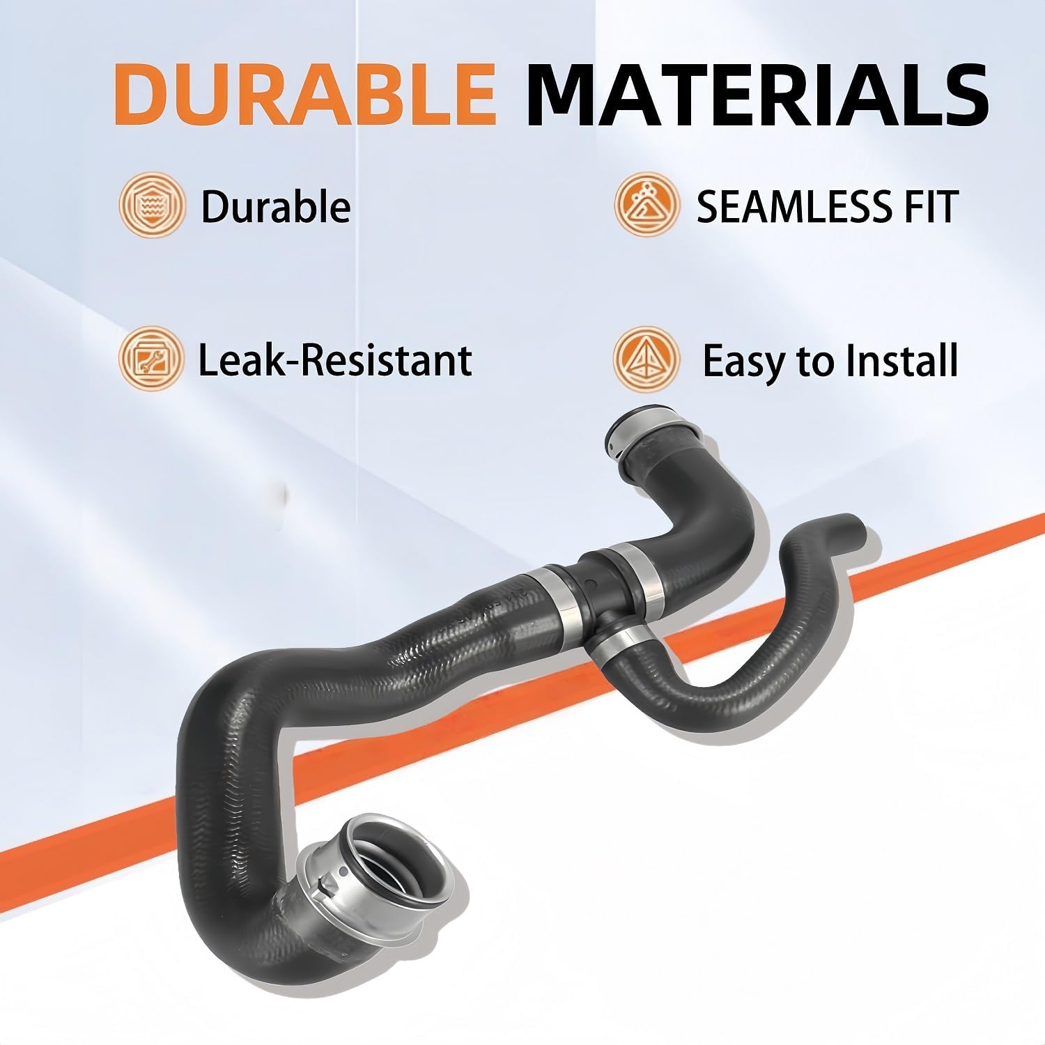 Engine Lower Radiator Hose Replacement for Mercedes-Benz E 350 3.5L V6 2006-2009, No. 2115014682 Resistant Top Coolant Water Hose Pipe (1pcs)