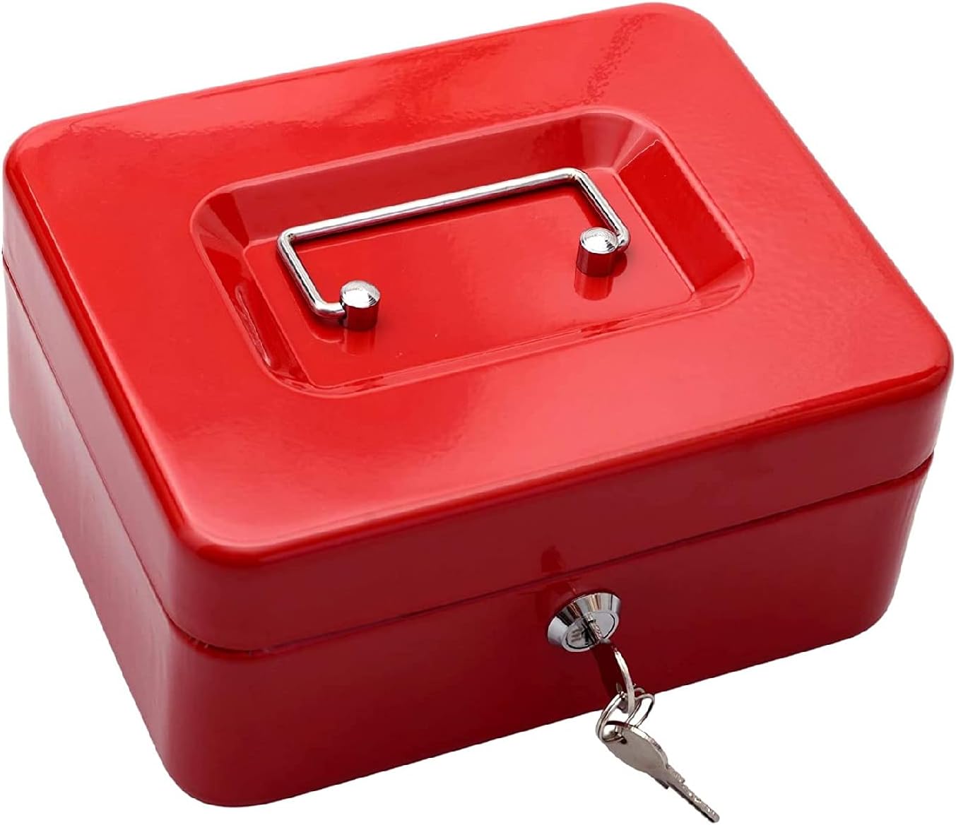 Dolphin Dingli Metal Cash Box 9002, 200x160x90mm (Red)