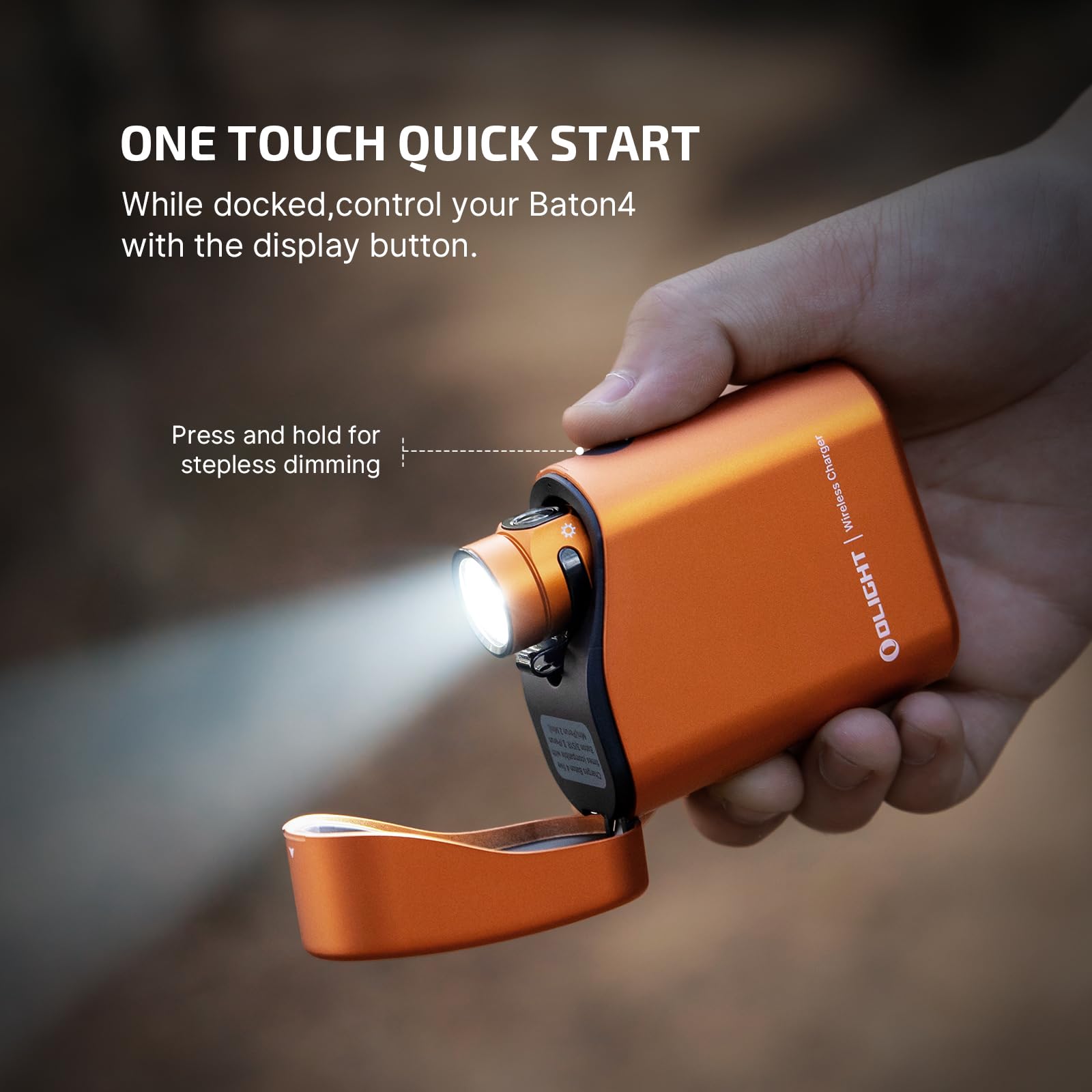 オーライト　Baton 4 Premium Edition カッパーダマスカス OLIGHT Baton4 Premium Edition EDC Flashlights 1300 Lumens with