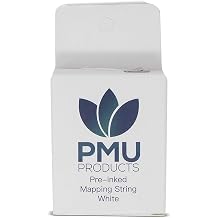 WHITE Pre-Inked Microblading String for Brow Mapping New and Improved Version Heavily Inked - Brow Mapping String