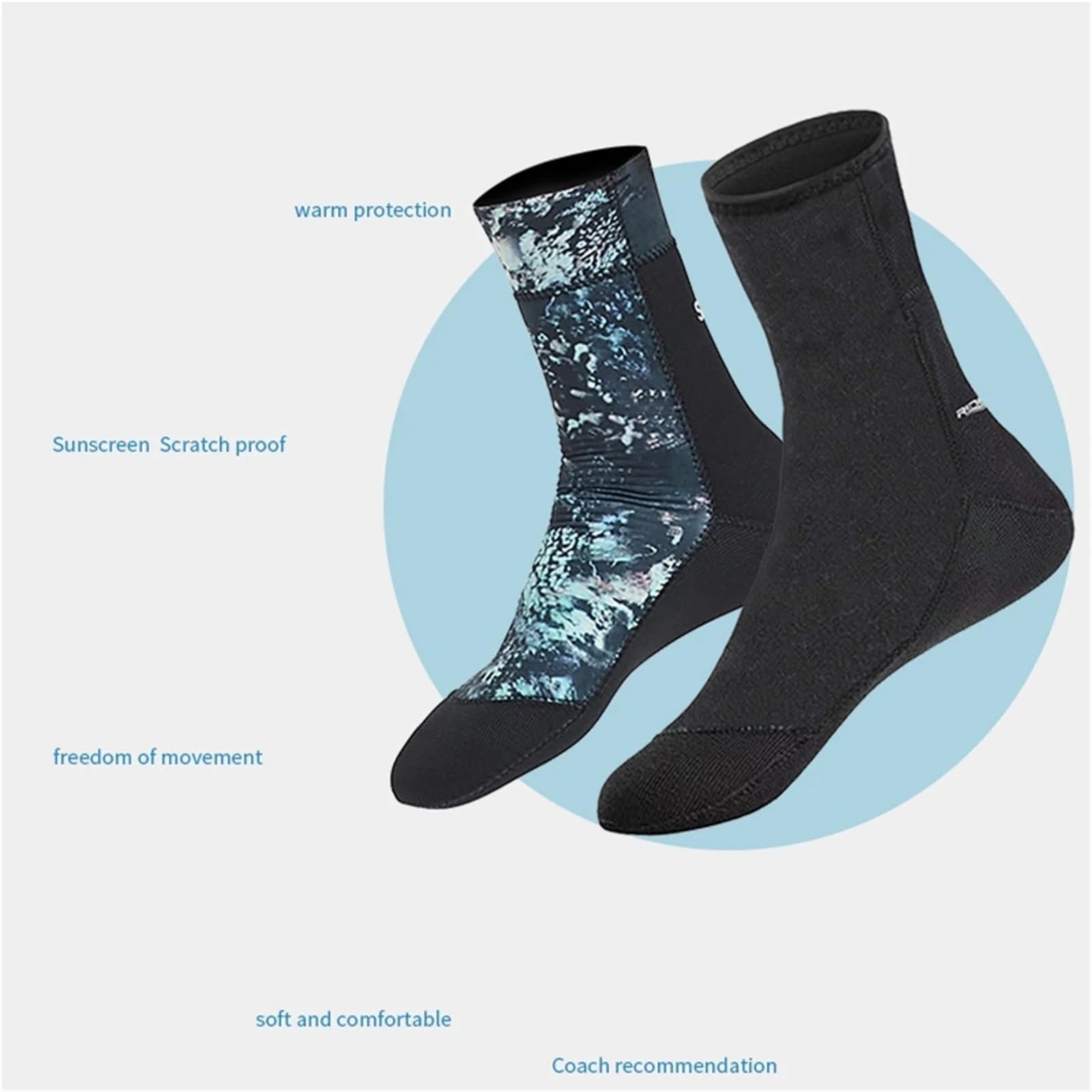 Wasserdichte Tauchsocken Tauchen Schwimmausrüstung Schnorcheln Kältesichere Zum Schnorcheln und Schwimmen