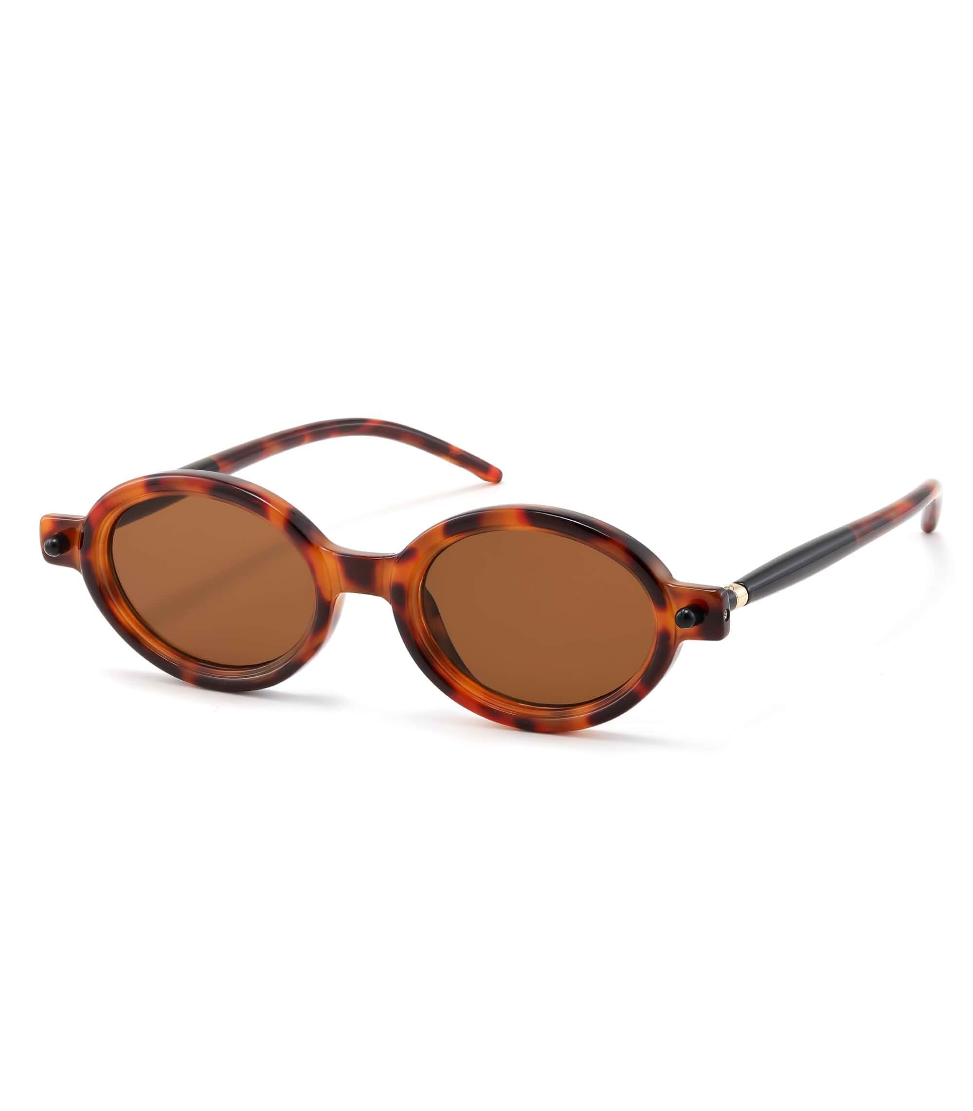 FEISEDY Retro Oval Sunglasses for Women 90s Narrow Round Lightweight Shades Y2k Trendy Sunnies B1171