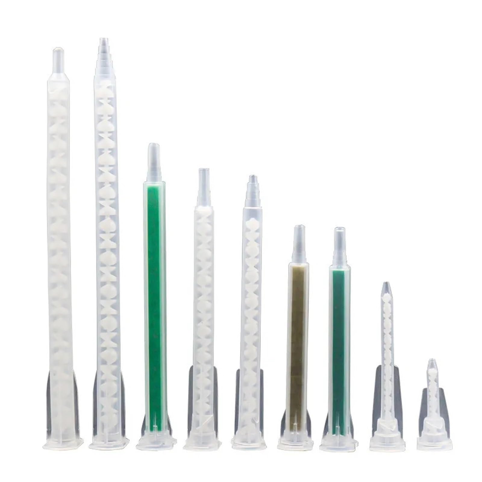 Epoxy Mixing Nozzle 50pcs Epoxies Static Mixer Adhesives Dispensing Mixing Nozzle Resin AB Glues Mixing Tube(FMA6-24L 50Pcs)