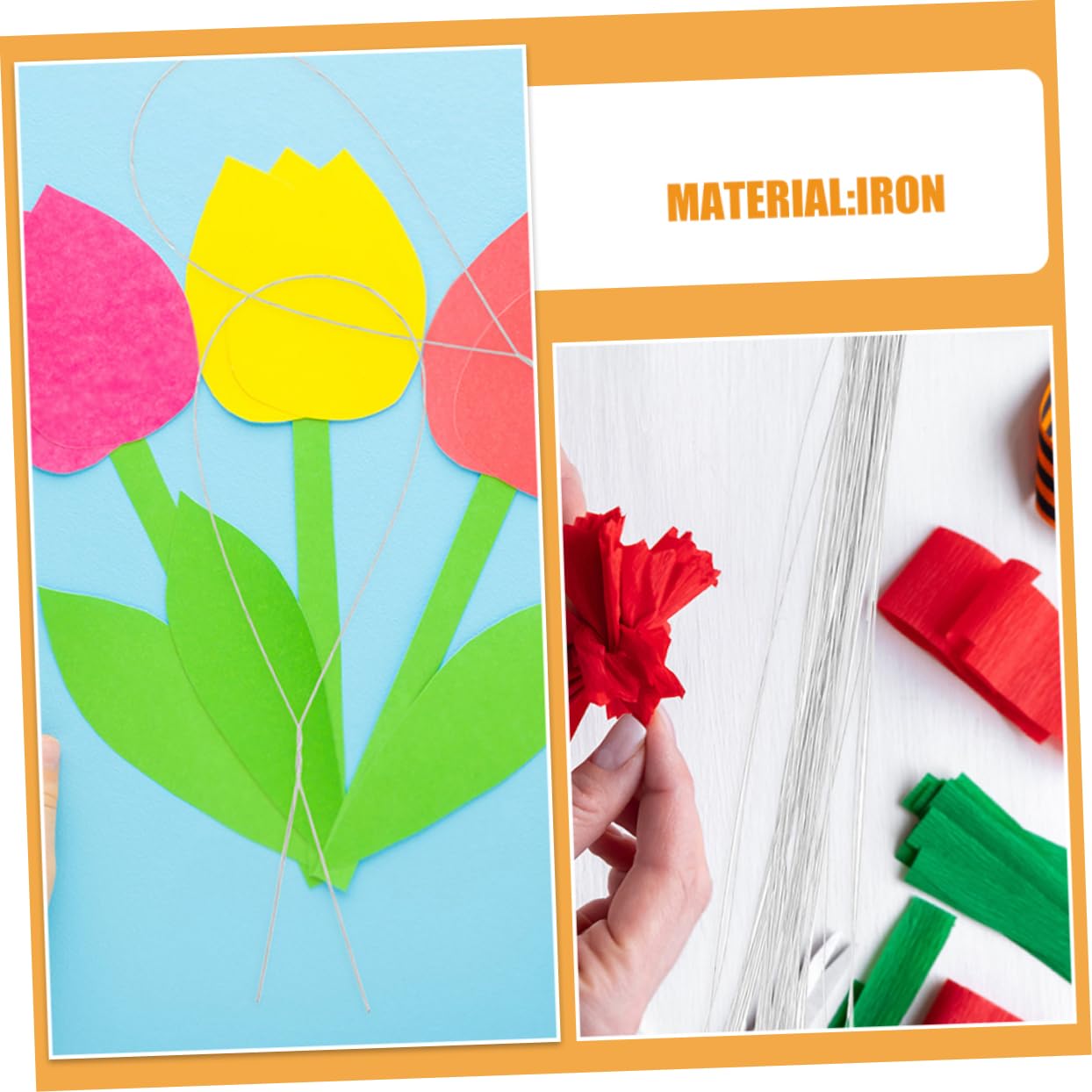 100pcs Floral Wire Stems Flexible Craft Florist Wire for Flower Arranging Bouquet Wrapping and Artistic Creations Gauge White Wrapped Core for Versatile Decor