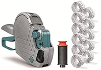 Meto Basic S Starter Kit inkl. 11.000 Etiketten – Preis, Datum, MHD (1-zeilig, 8-stellig für 22x12 mm Etiketten, sofort einsatzbereit) Handauszeichner + 11 Etikettenrollen