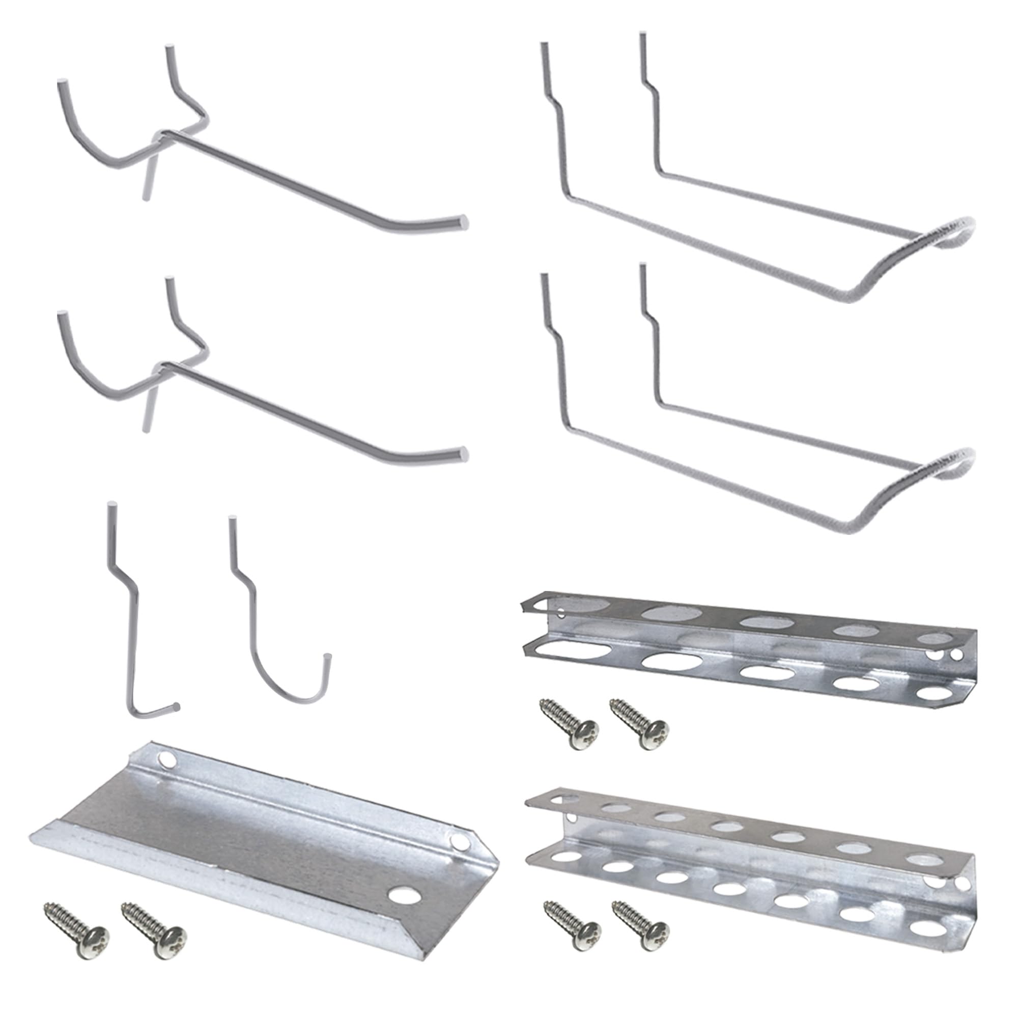Simon Rack 9 Pièces Crochets pour Panneaux Perforés, Crochets pour Panneau Perforé Porte Mural, Crochets Muraux pour Organiser O
