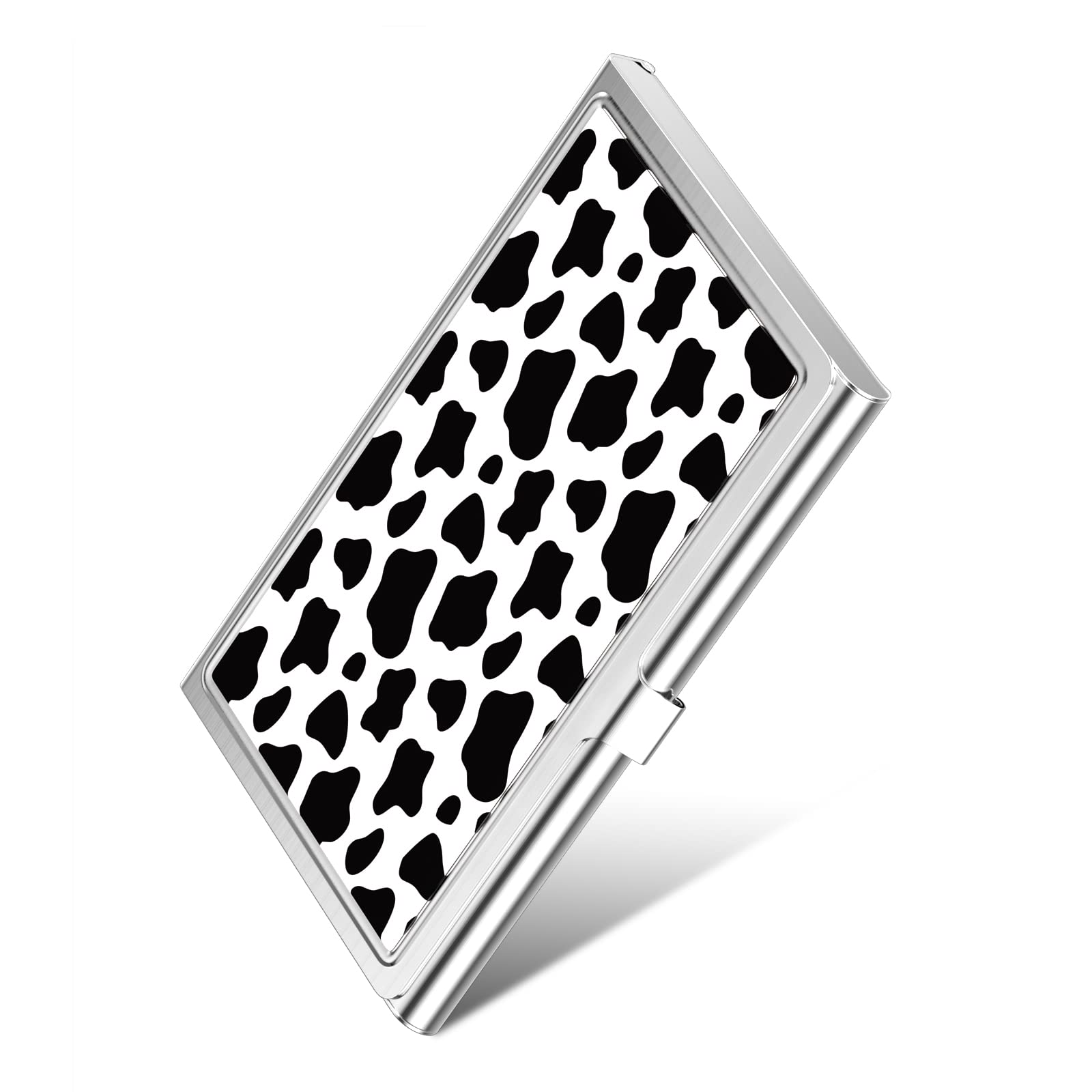 Rouidr Business Card Holder, Small Business Card Case, Slim Metal Business Card Organizer, Pocket Name Card Holder Wallet