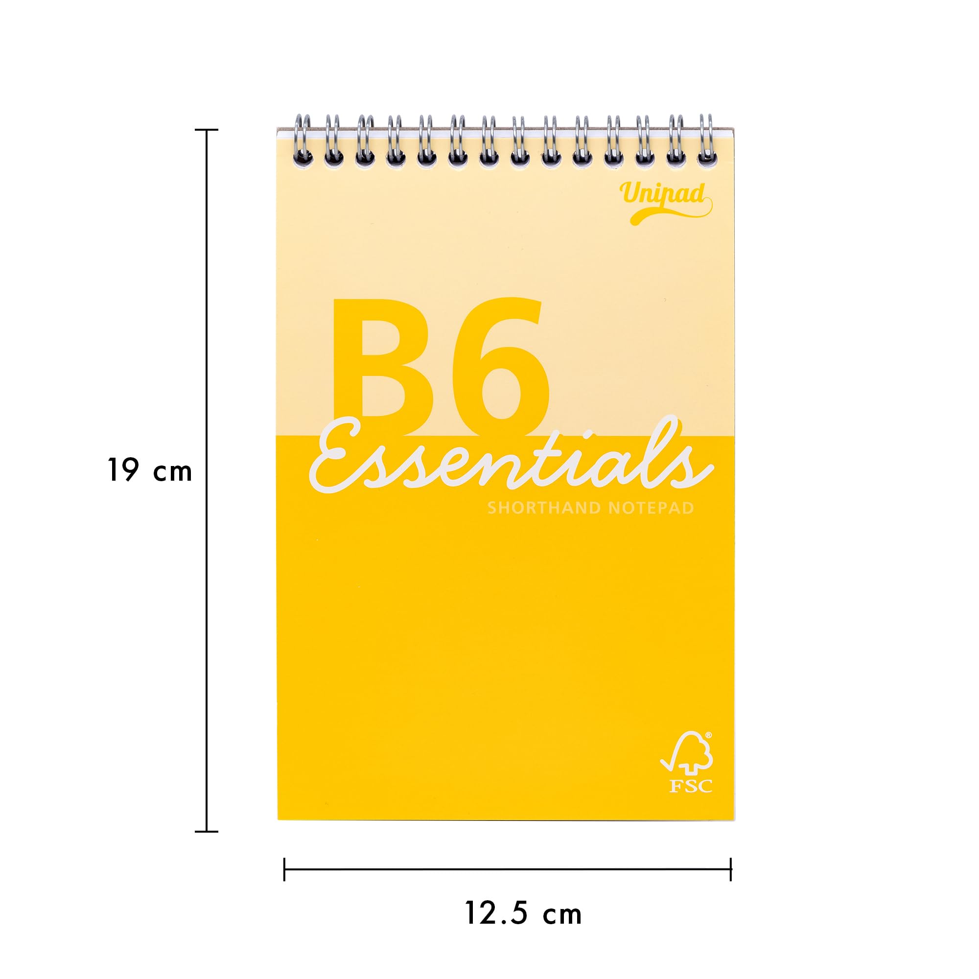 Pukka Pad Essentials B6 Shorthand Notebook Pack of 4 Top Wire-Bound Notepads in Assorted Green & Yellow 160 Pages, 80 Sheets of FSC 60GSM Lined Paper with Page Perforation - Image 3