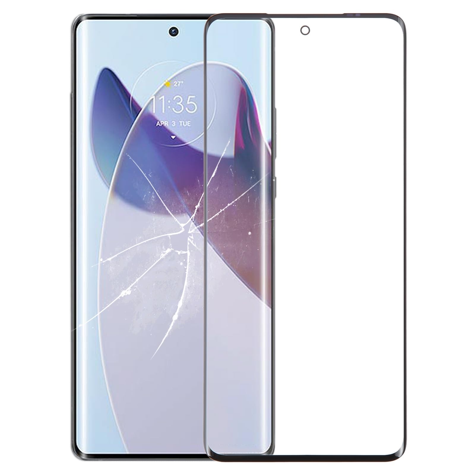 SMT WWGSS For Motorola Moto X30 Pro Front Screen Outer Glass Lens with OCA Optically Clear Adhesive (Color : Color1)