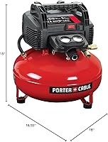 Vista 7 de PORTER-CABLE Compresor de aire, 6 galones, estilo Pancake, sin aceite (C2002-ECOM)