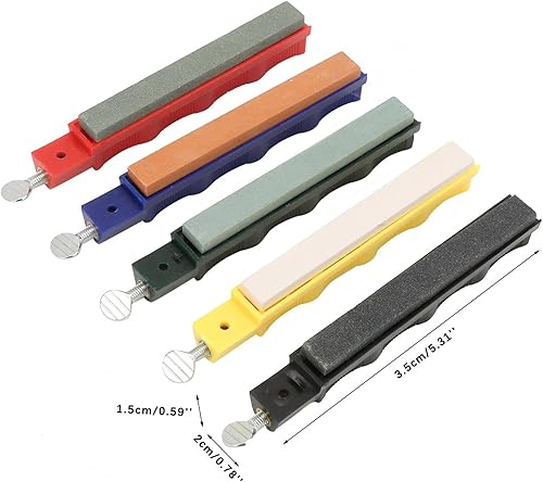 Miniatura 5 de Juego de afilador de cuchillos profesional, sistema de afilado de cuchillos con afilador de cuchillos en ángulo Flxed, juego de piedra para afilar,