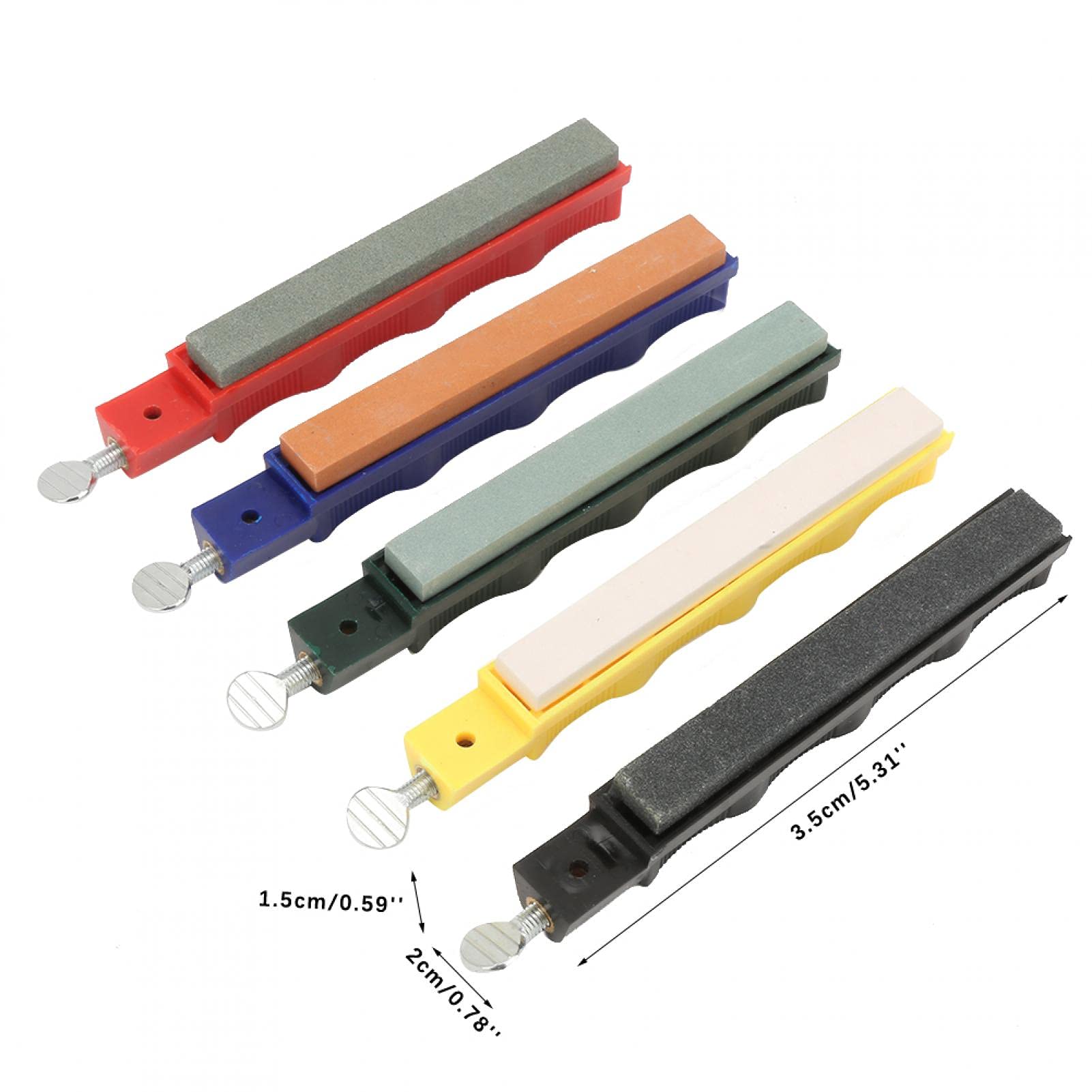 Kit per affilare i coltelli da 5 pezzi, sistema di affilatura dei coltelli di precisione in ferro Kit per affilare i coltelli ad angolo fisso della cucina