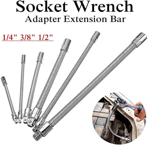 Miniatura 5 de Herramienta automotriz de vástago adaptador de barra de extensión de trinquete de 3/8 pulgadas, 1/4 pulgadas (5.906 in)