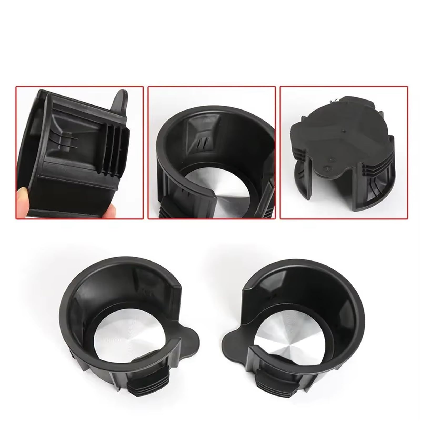 Kompatibel Mit Land Für Rover LR3/ Für Discovery 3/LR4/LR2/Range Für Rover Mittelkonsole Vorne Getränkehalter Liner LR087454 Getränkehalter Auto(2pcs)
