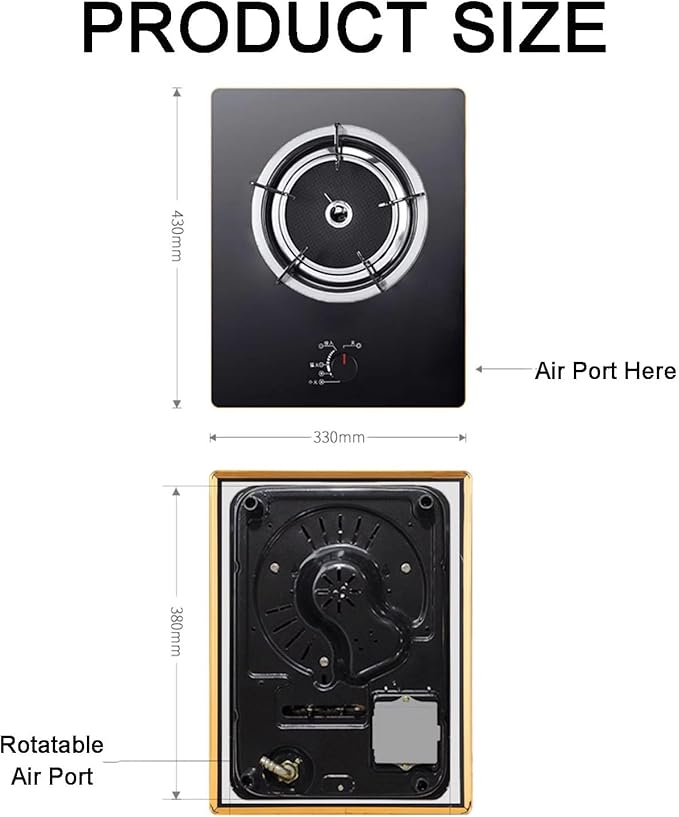Estufa de Gas de 1 Puesto 43x33 cm Empotrable miniatura 3