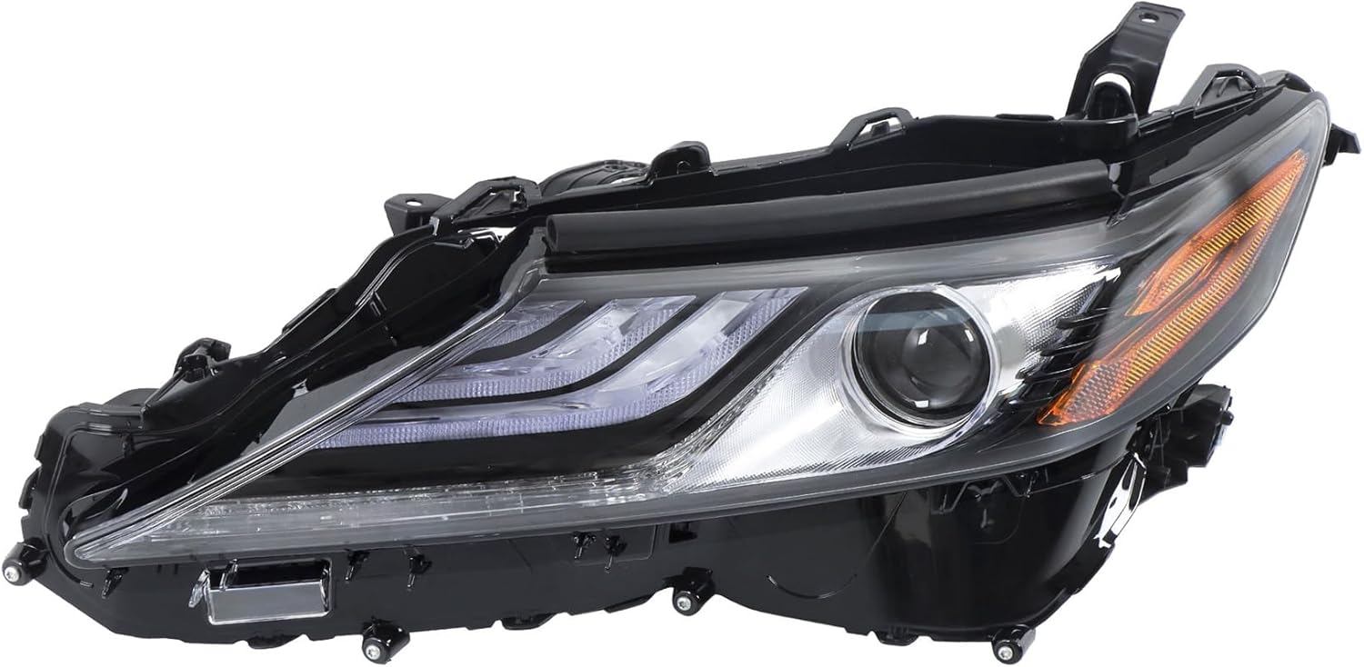 Silscvtt 1PC Driver Side Replacement for Toyota Camry XSE 2021-2022 Black Housing Reflector w/DRL Headlamp 8115006G30 Headlights Assembly