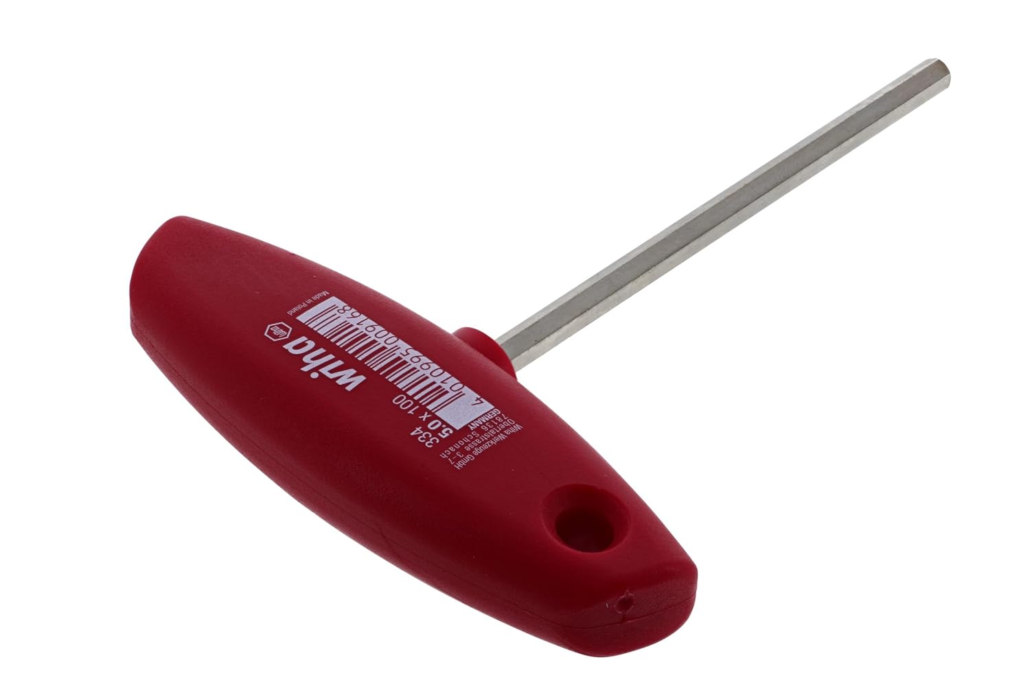 Wiha 33409 T-Handle Hex Key, 5.0 x 100mm