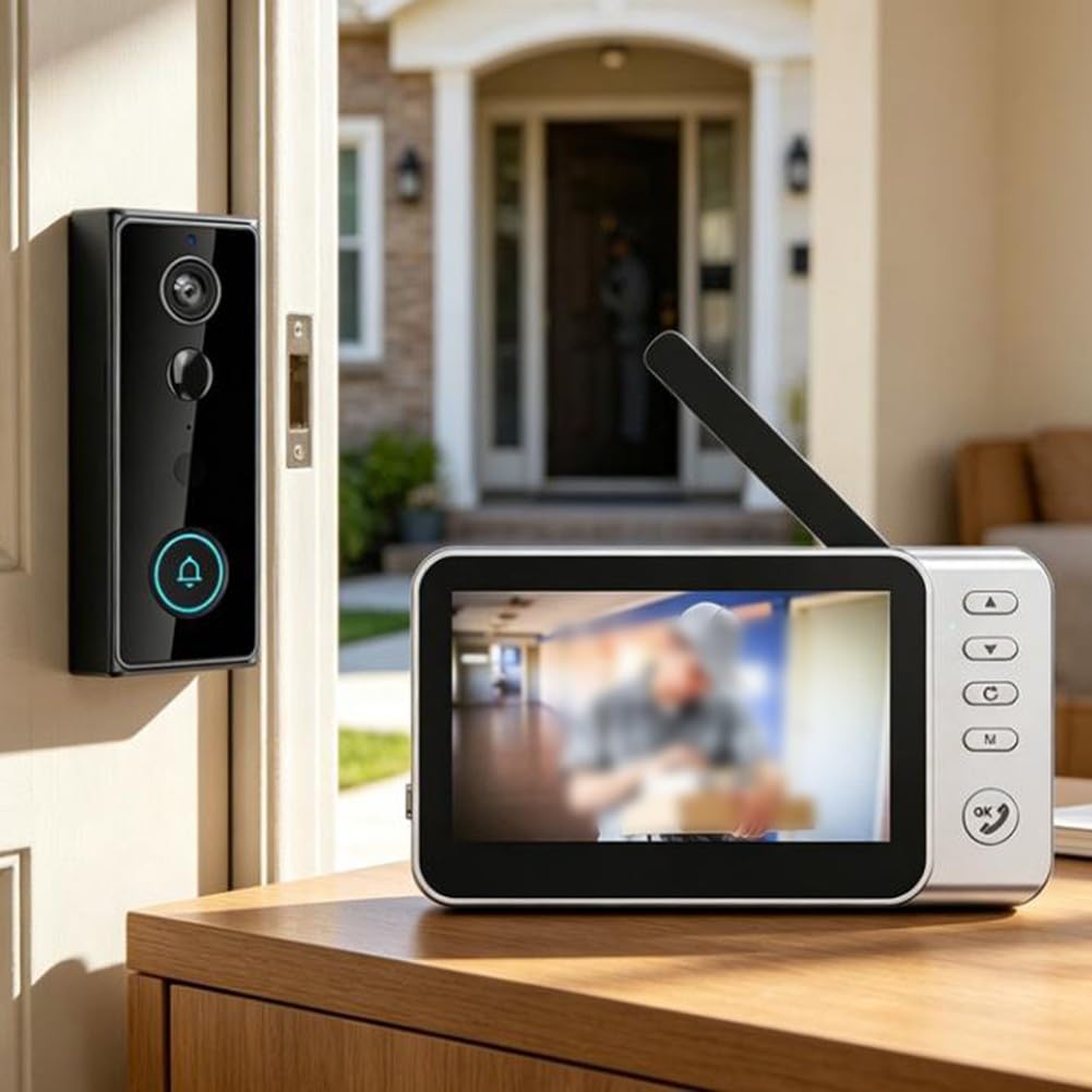 Sonnette Vidéo 4,5 Pouces Écran HD 170° Grand Angle