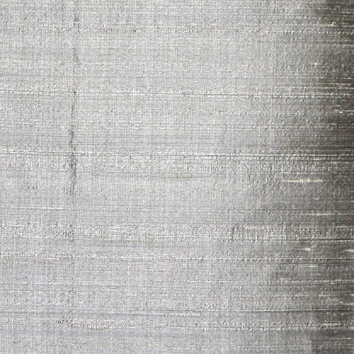 Sankara 100% Natural Dupioni Fine Silk Decorative Throw Pillow with Insert Included, Silver, 18 X 18 (12+ Colors)