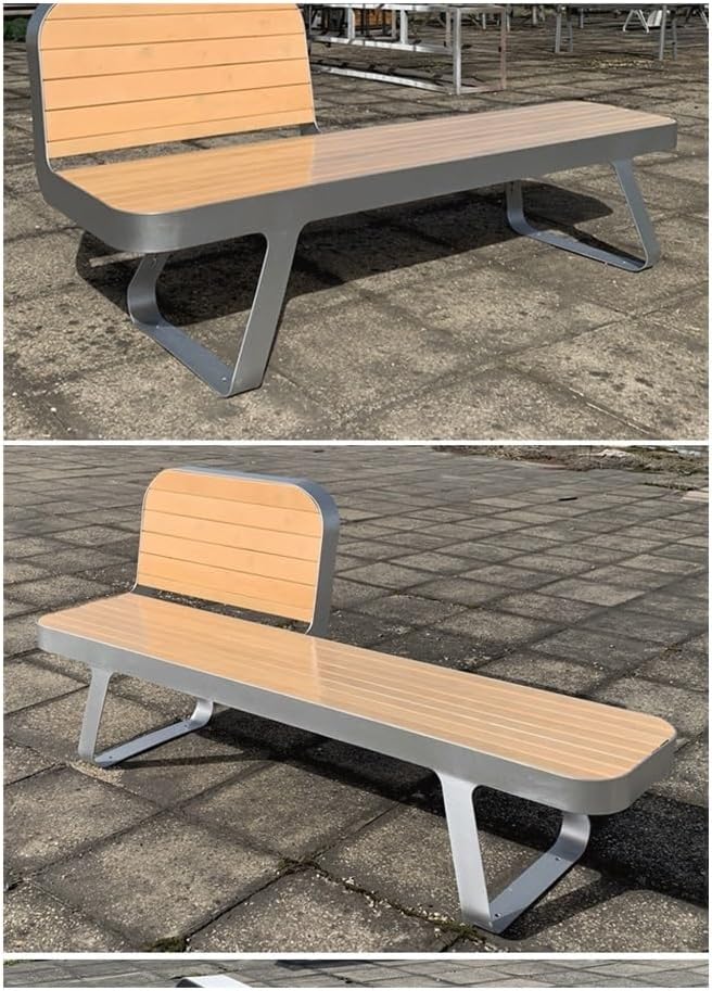 Benches, Park ChairOutdoor Solid Wood Stainless Steel Leisure seatOutdoor Open-air Patio Chair(180cm)