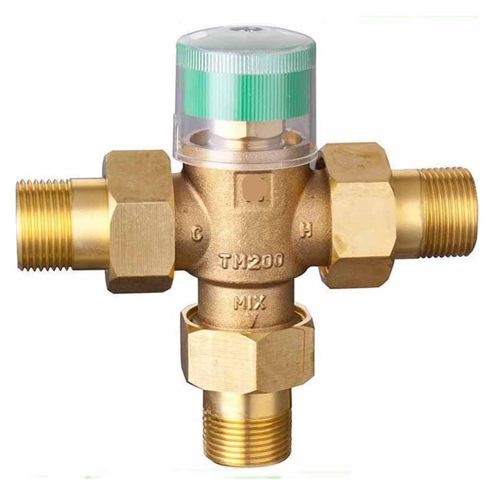 Vanne thermostatique de mélange eau chaude DN20 G3/4 raccord union tuyau cuivre