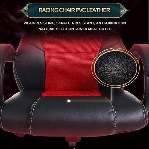 Miniatura 4 de Silla de juegos ergonómica de respaldo alto para escritorio de oficina, sillas de computadora con soporte lumbar (E)