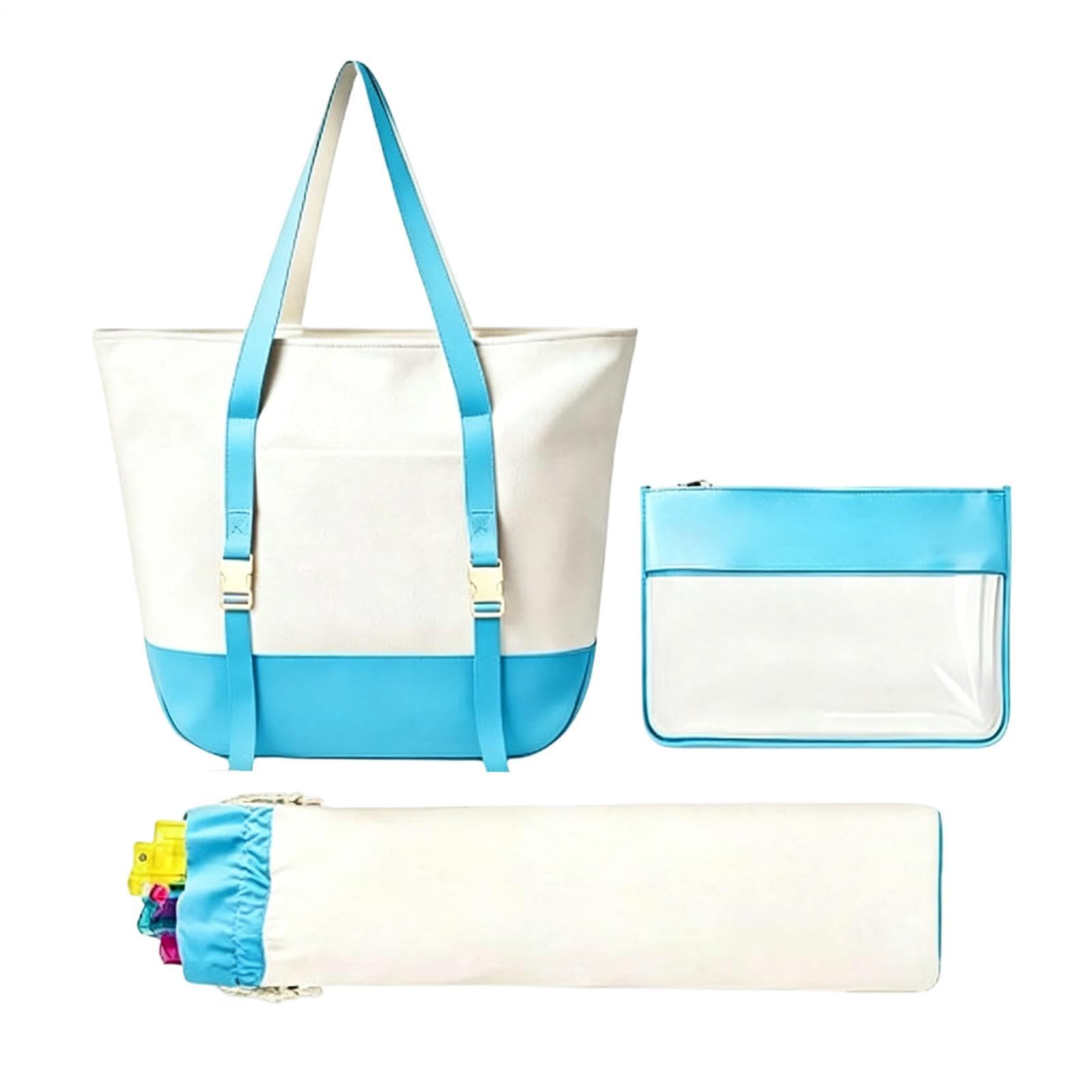 Borsa per schede Mahjong, set portatile, protezione impermeabile, blu