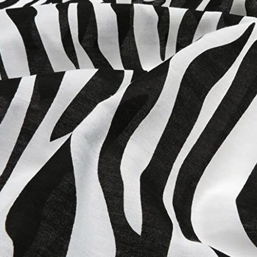 Zebra Tiger Print Polycotton Fabric Material 45'' Wide Per Metre Fabric Sewing (Zebra 1 Metre)