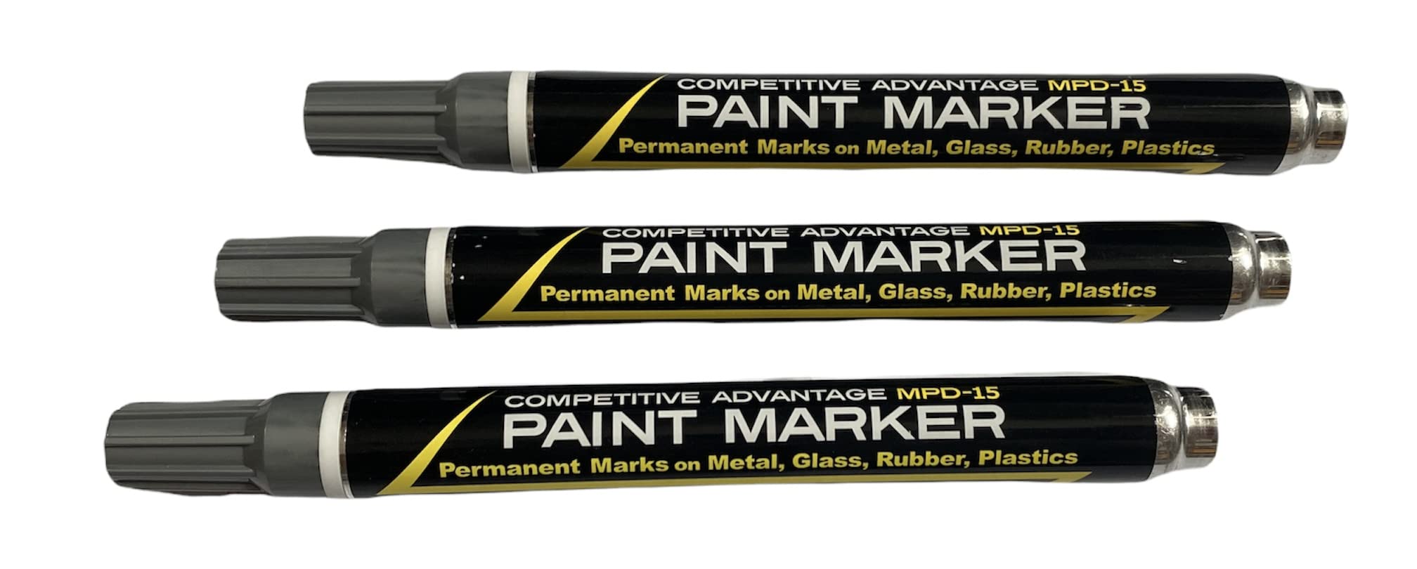 Competitive Advantage Enamel Paint Marker | MPD-15 | MEDIUM - 3 packs | Industrial Grade - 10ml | Multi-Surface | (17) Colors | Non-Toxic | Apiary