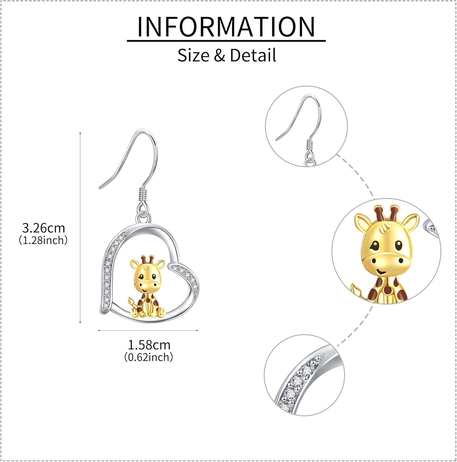 Animal Earrings 925 Sterling Silver Cute Animal Jewelry Gifts for Women - Image 5