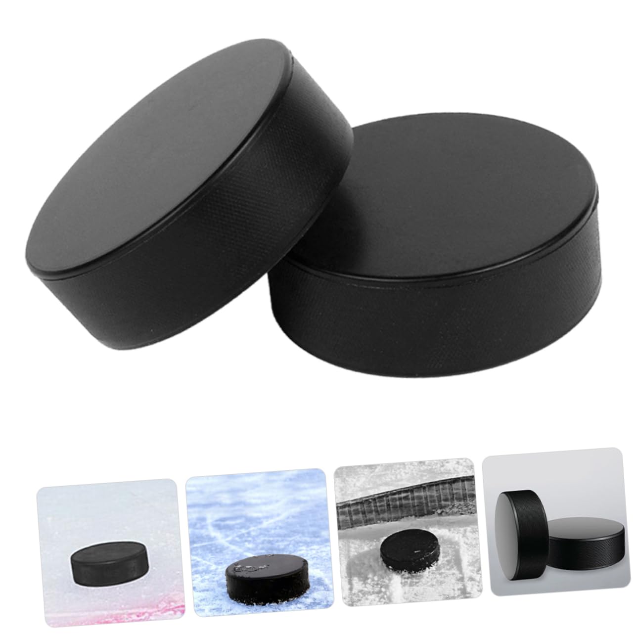 Garneck Ice Hockey Pucks 2 Pack Hockey Balls Hockey Pucks Bulk Foam Hockey Pucks for Use Hockey Training Supplies Small Hockey Balls