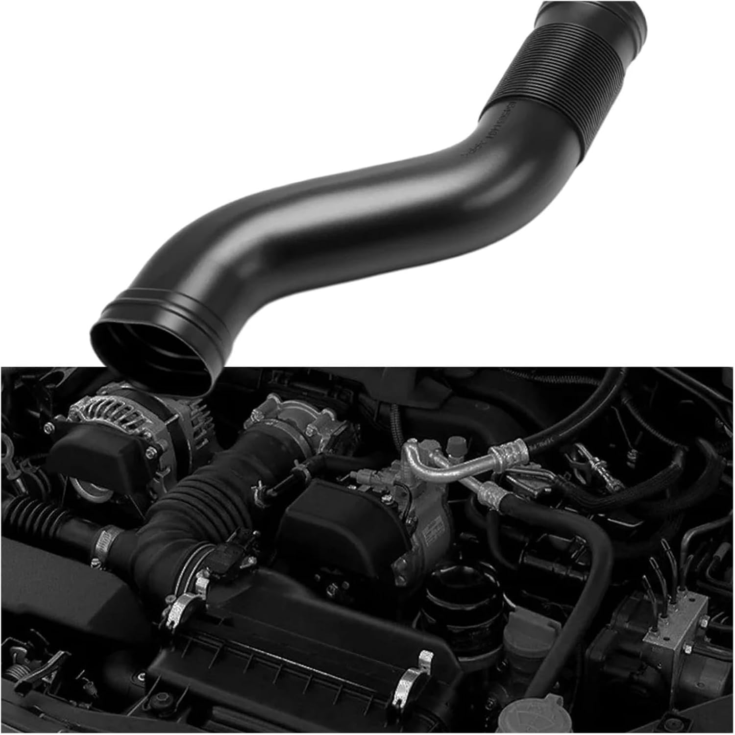 1645051361 Car Air Intake Duct Hose Compatible with Mercedes Benz GL450 4.6L 07-12 GL550 5.5L 08-12 ML350 ML450 ML500 1645051461 A1645051461(Right)