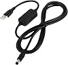 Cable convertidor elevador SinLoon USB 5V a DC 5.5mm x 2.1mm 12V, cable de alimentación con convertidor de voltaje, para cámara, lámpara de escritorio, bocinas, audífonos Bluetooth y otros dispositivos de 5V (1.6M/5.25FT 1