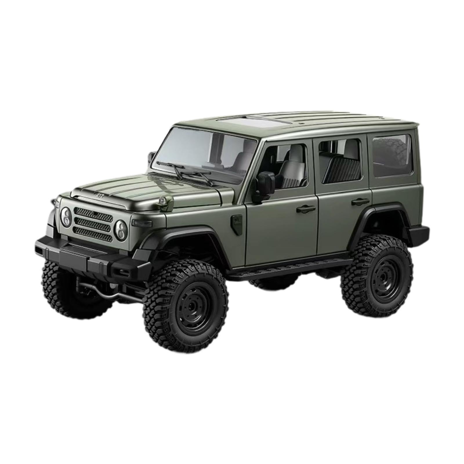 TISHITA Auto Radiocomandata RC Crawler in 1/12, Trazione Integrale, Motore Potente, Realistica, Realizzata in PP E Metallo, Ricaricabile, Adatta Ad, Verde