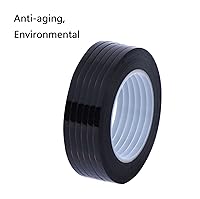 Vista 4 de Outus 6 Pack 3 mm Width Graphic Chart Tape Art Tape Grid Marking Tapes Whiteboard Gridding Tape Self-Adhesive Artist Tape, Black