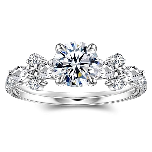 ONKAZO Moissanite Engagement Ring