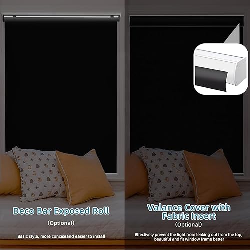 Miniatura 7 de SmartWings Persianas inteligentes motorizadas con control remoto, persiana enrollable 100% opaca automática personalizada compatible con