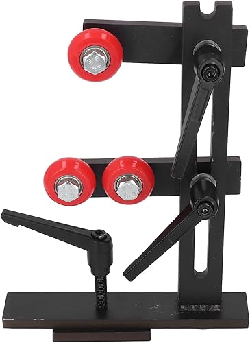 Soporte estable para torno de madera, estable en forma de L, marco central de carpintería, soporte de herramientas de hierro fundido con 3 ruedas de