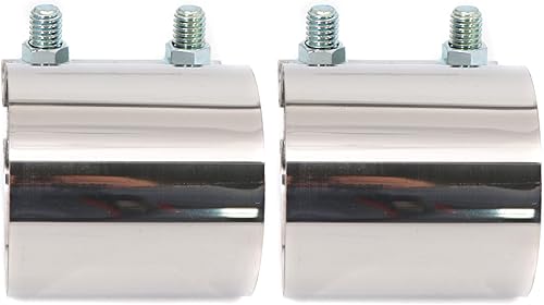 Miniatura 6 de 2.75 "Acero inoxidable Butt Joint Escape Clamp Band Coupler Sleeve Usado para tubos de escape, extremos de silenciador y conexión del sistema de