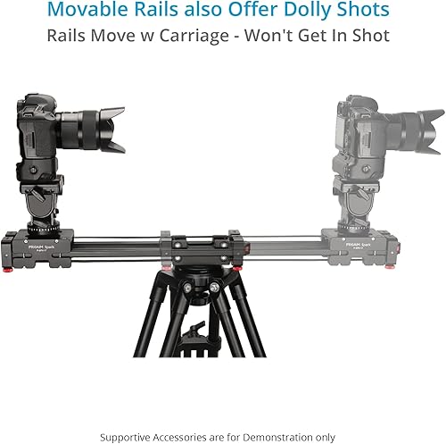Miniatura 2 de PROAIM Spark 17" Video DSLR cámara Slider extensible doble distancia de viaje en trípode pista Dolly Rail Slider  Mejor deslizador de viaje
