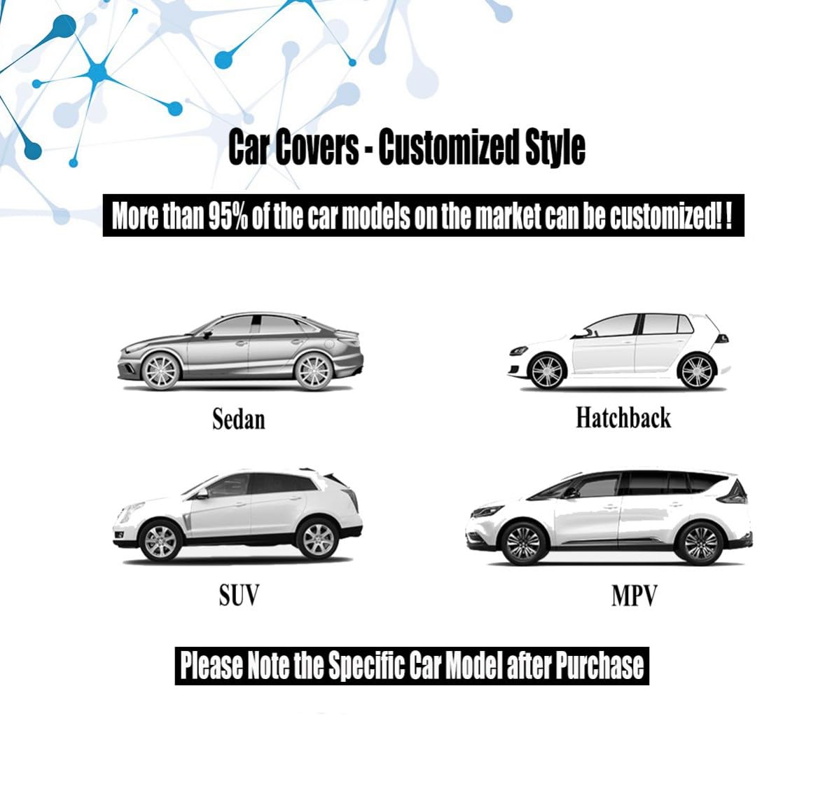 Funda Coche para Audi A6 Avant 1994-2023,Lona Impermeable con Cremallera en la Puerta, Tela Oxford para Exteriores, protección para Todo Tipo de Clima