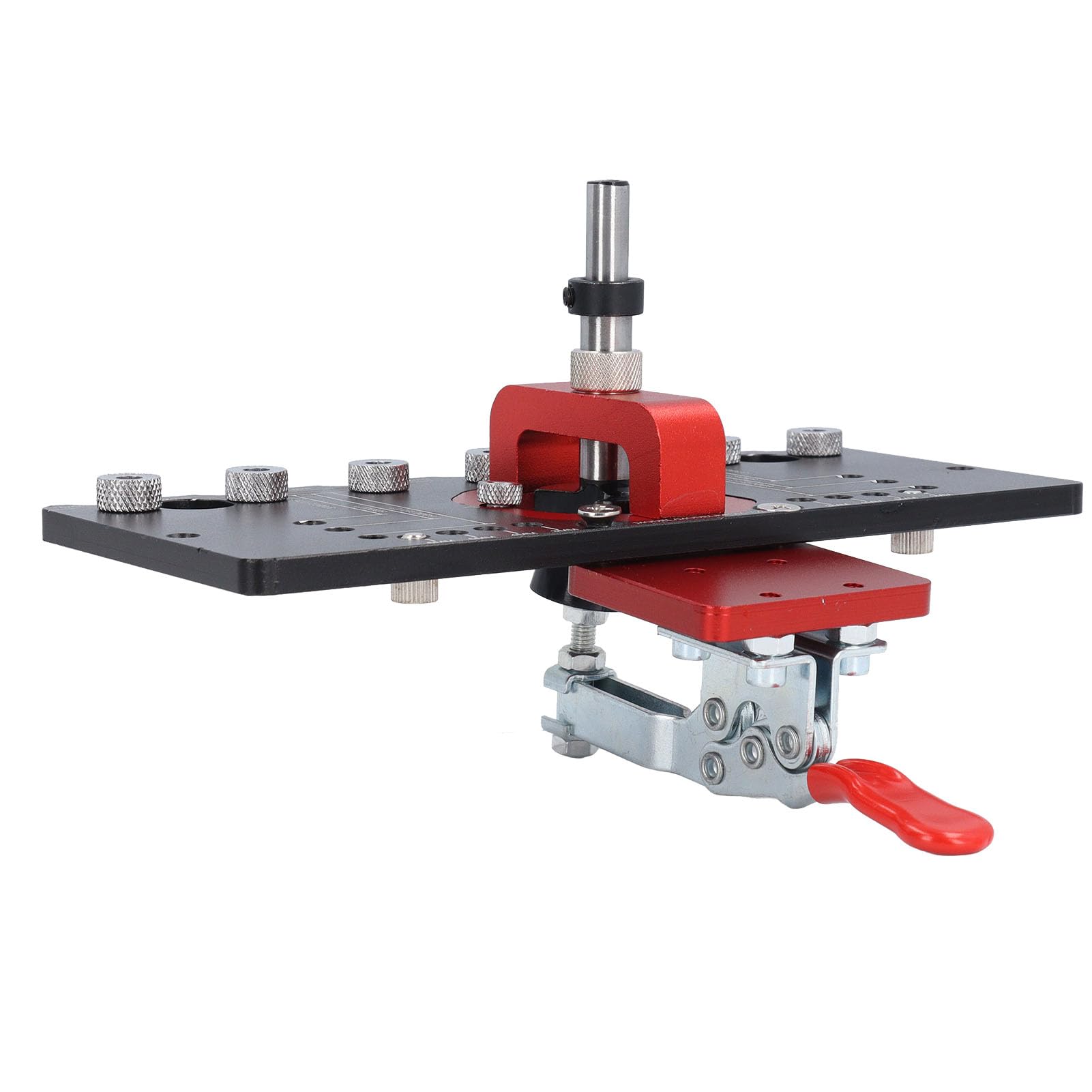 Kit di dima per cerniere da 35 mm, localizzatore di fori per cerniere nascoste in lega di alluminio con guida per trapano, set di strumenti multifunzionali per l’installazione di
