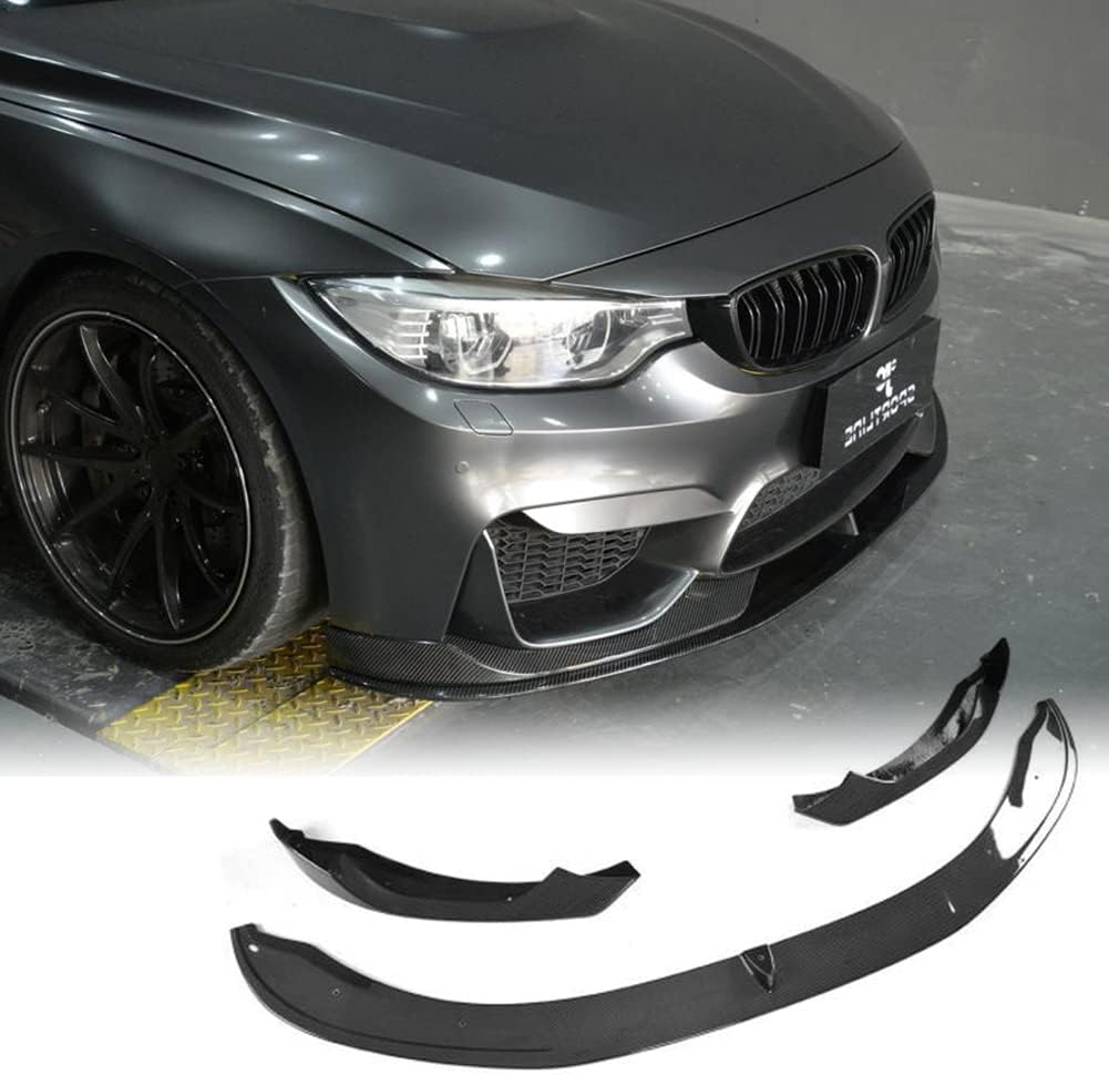 Carbon Fiber from Bumper Lip fits for BMW F80 M3 Sedan F82 F83 M4 Coupe Convertible 2014-2018 Carbon Fiber Front Chin Spoiler Lip 3PCS/Set