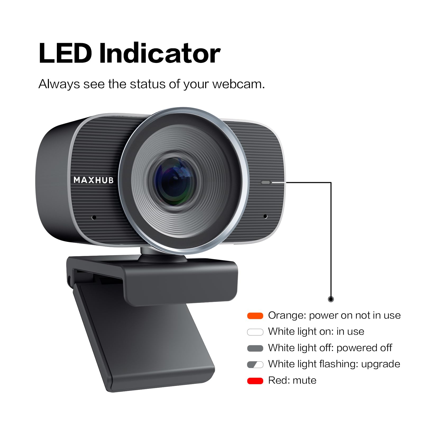 MAXHUB 4K Webcam for PC, 1/2.3