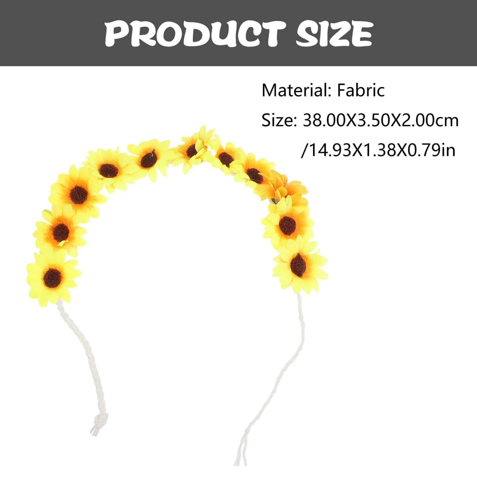 Beaupretty 8piezas Diadema De Girasol Artificial Para Bodas y Fiestas De Accesorios De Playa Para Novias y Celebraciones Decoraciones De Fiesta