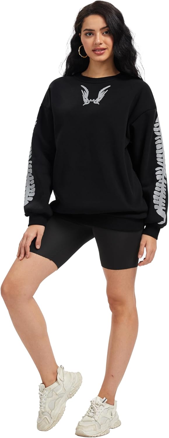 TSMNZMU Women Oversized Sweatshirts - Crewneck Long Sleeve Pullover Fleece Hoodie - Goth Grunge Punk Emo & Alt Style - Image 6