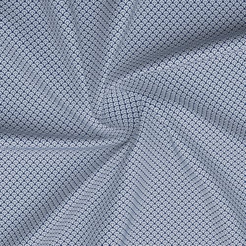 Image of BOUTIQUE LIVING Heritage Walk 100% Egyptian Cotton 200 TC Blue Ethnic Print King Bedsheet with 2 Pillow Covers