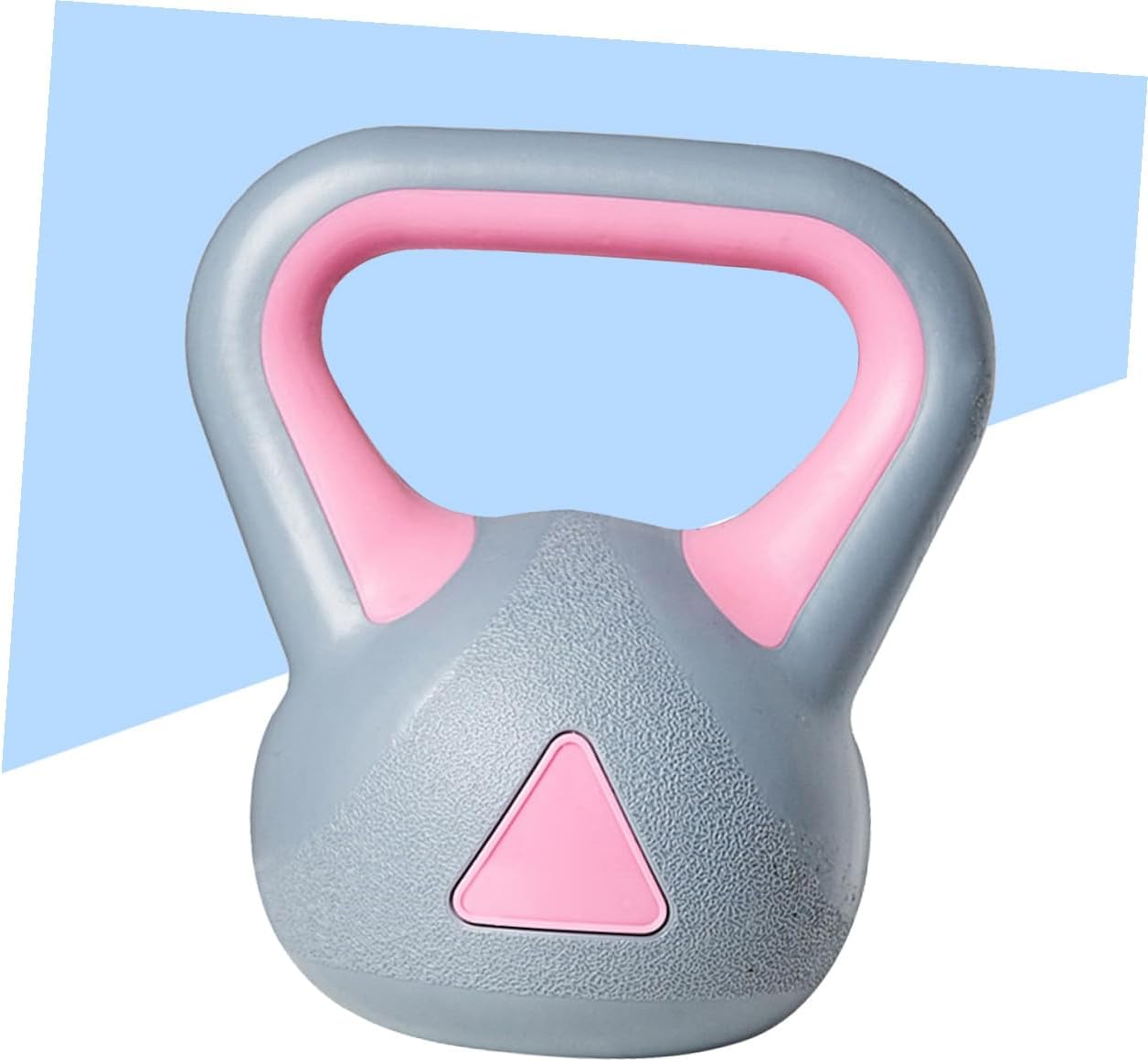 SUPVOX Fixed Rubberized Kettlebell 4kg Women’s Fitness Weight for Home Strength Training Exercise Gray Pink